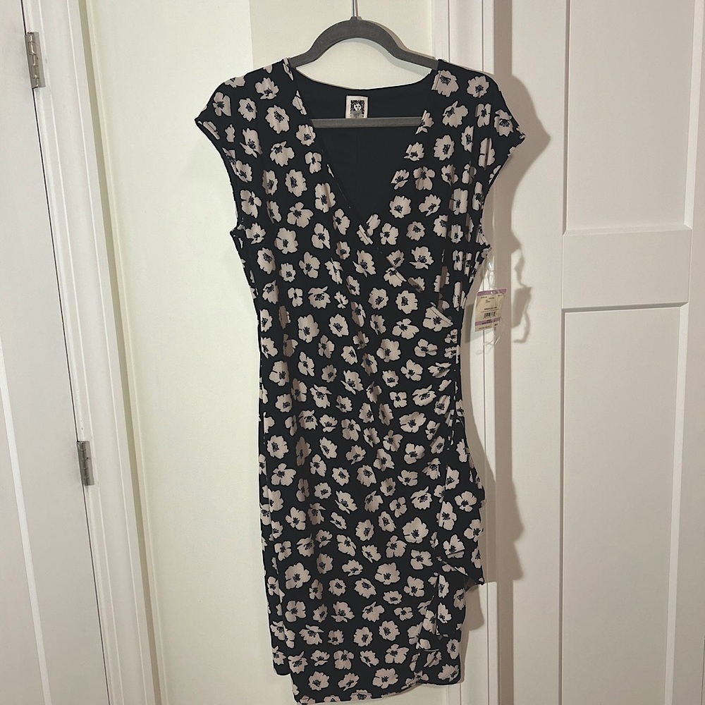 Black Floral Dress - Anne Klein - Size 6 - Brand New with Tags